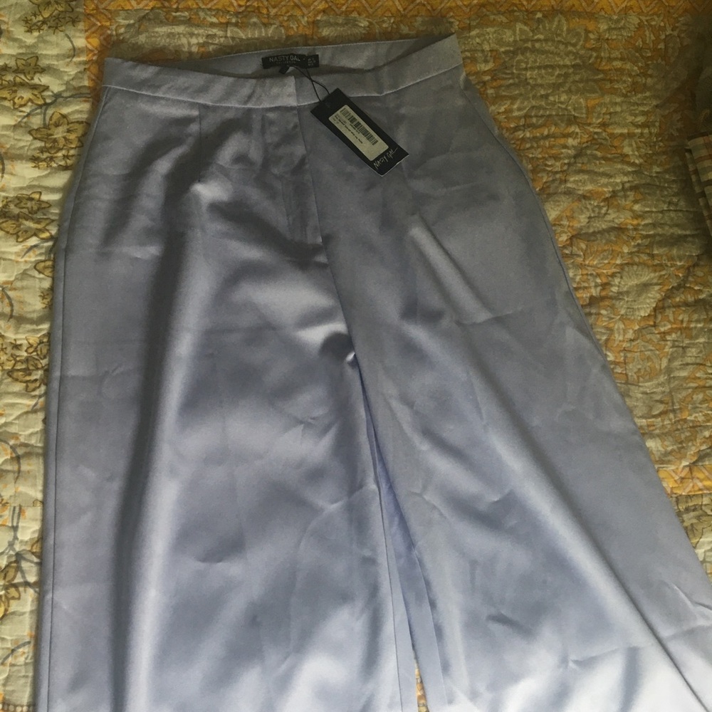 Purple high waisted wide leg pants